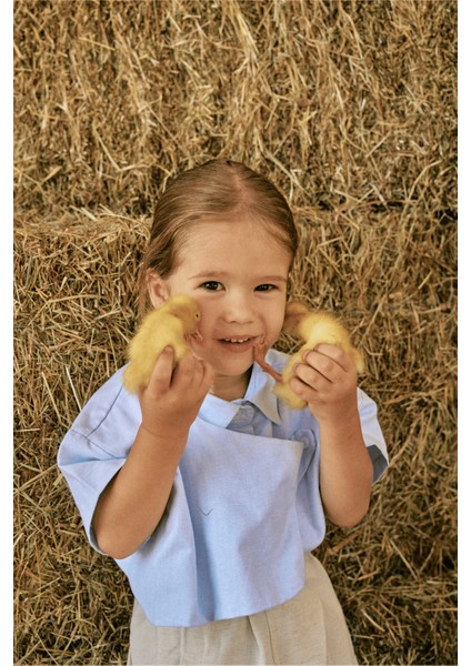 Parçalı Oxford Gömlek Mavi fiyatları