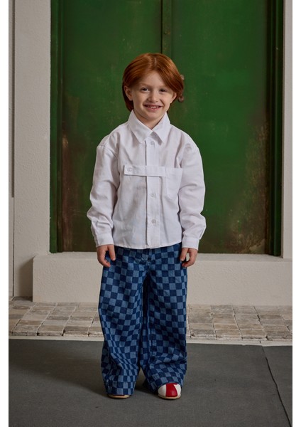 Oversize Oxford Gömlek Ekru