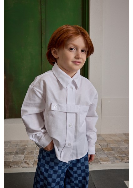 Oversize Oxford Gömlek Ekru fırsatları