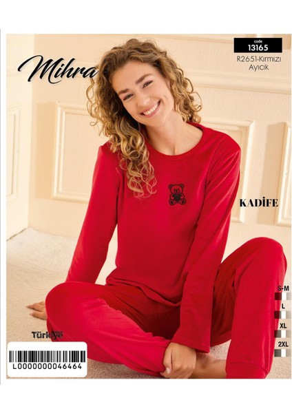 Kadın Kışlık Bisiklet Yaka Kadife Pijama Takımı 13165K - 1 Adet fiyatları