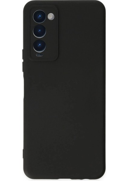 Tecno Camon 18 Kılıf Nano Içi Kadife Silikon - Siyah (K95)