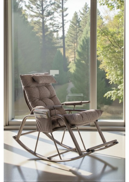 Dicle Cepli Pofuduk Minderli Sallanan Sandalye Tv Koltuğu Kahverengi fiyatları