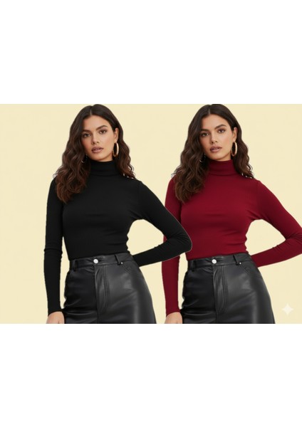 Uzun Kollu 2'li Kadın Balıkçı Yaka Badi