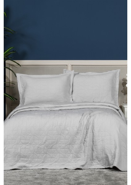 Infınıtıy Yatak Örtüsü Seti Çift Kişilik (240X250 Cm) Gri