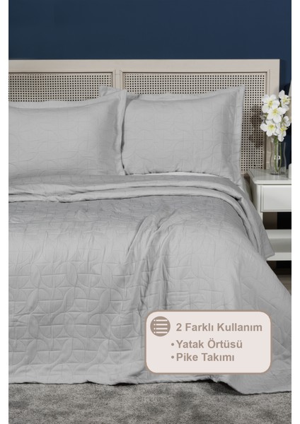 Infınıtıy Yatak Örtüsü Seti Çift Kişilik (240X250 Cm) Gri fiyatları