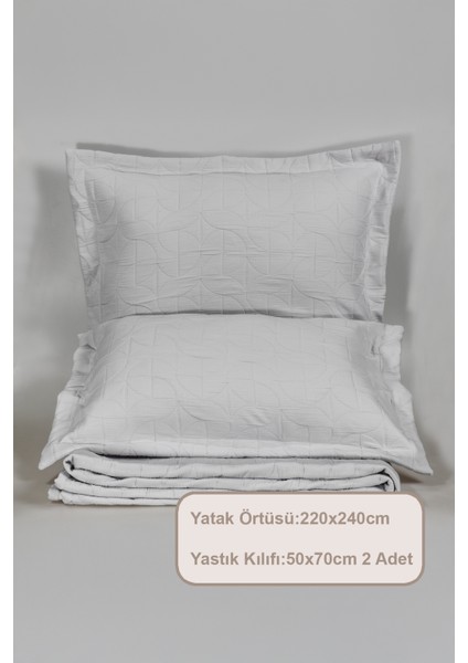Infınıtıy Yatak Örtüsü Seti Çift Kişilik (240X250 Cm) Gri fırsatları