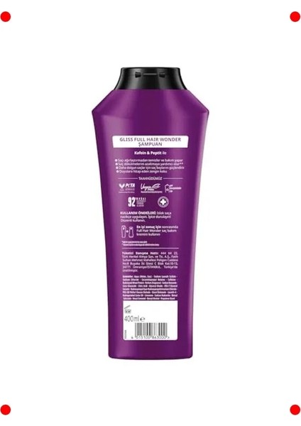 Yoğun Hacim Veren Şampuan 400 ml modelleri