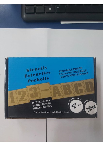 Harf Rakam Şablon Seti Prinç 100 mm 38 Parça fiyatları