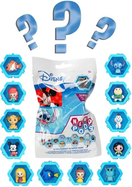 Disney Pixar Nano Pods Sürpriz Figür Paketi S1 – Koleksiyonluk Lisanslı Oyuncak