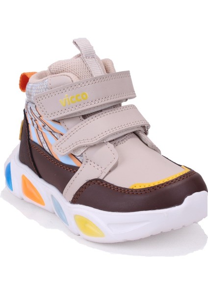 David 946P25K420 Bej Ortopedik Günlük Işıklı Erkek Çocuk Spor Bot