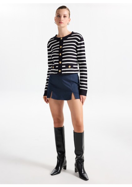 Lacivert - Beyaz Kadın Hırka F5WL-HRK0017 fiyatları