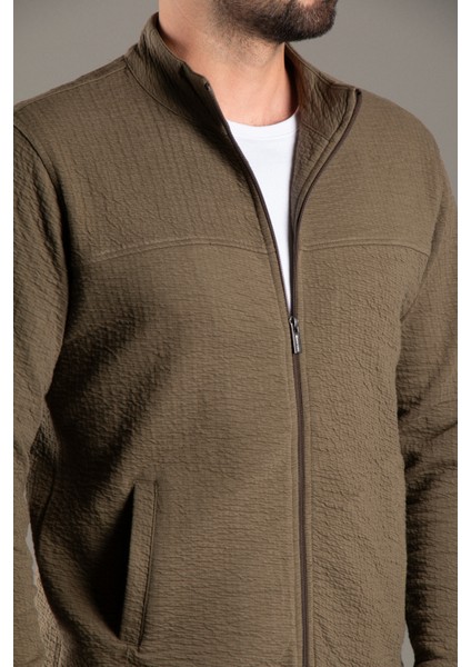 Erkek Haki Dokulu Hırka fiyatları