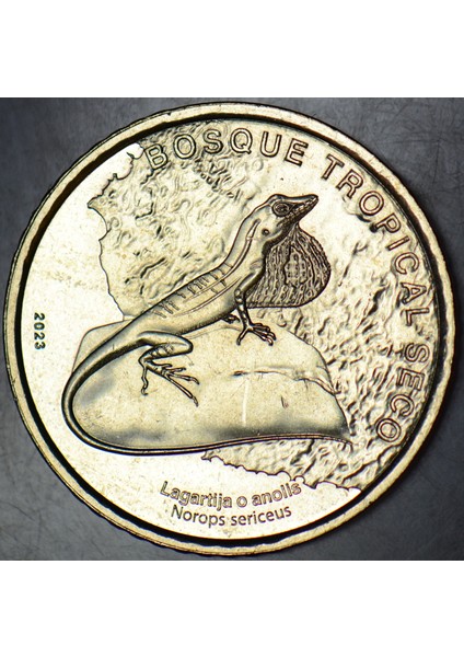 Kosta Rika 50 Kolon 2023 Hatıra-Ipeksi Kertenkele. Çil. fiyatları