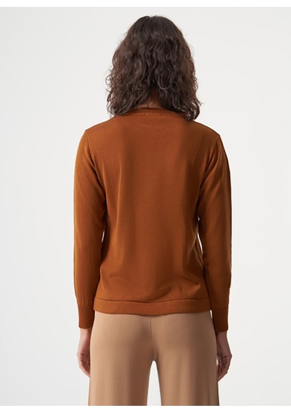 Bisiklet Yaka Normal Düz Hardal Kazak Kadın M1MZ1030240010 fırsatları