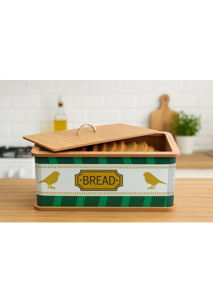 Dikdörtgen Ahşap Kuş Desenli Ekmeklik Doğal Ekmek Sepeti Lüks Ekmek Kutusu fiyatları