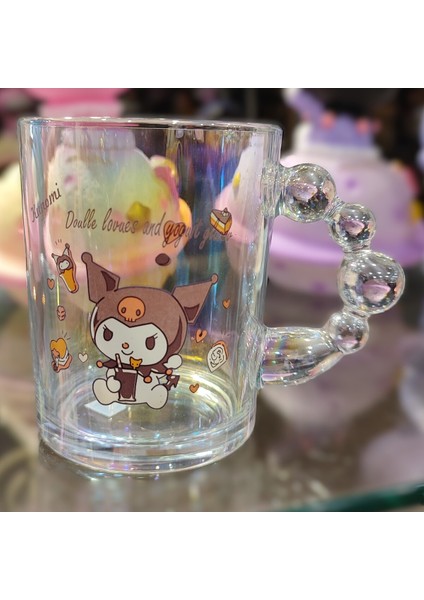 Kuromi Figürlü Cam Kupa Bardak CM121