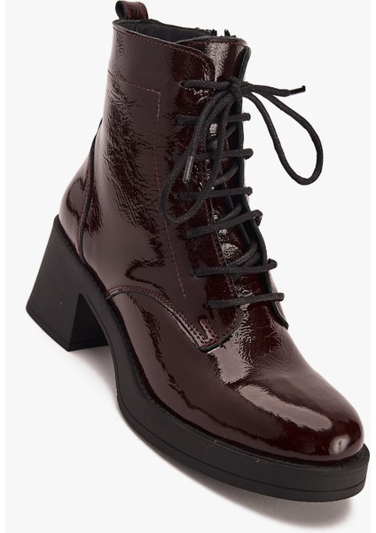 Kadın Topuklu Bağcıklı Bot – Hakiki Deri Şık Günlük Bot fiyatları