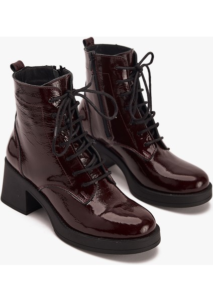 Kadın Topuklu Bağcıklı Bot – Hakiki Deri Şık Günlük Bot indirimleri