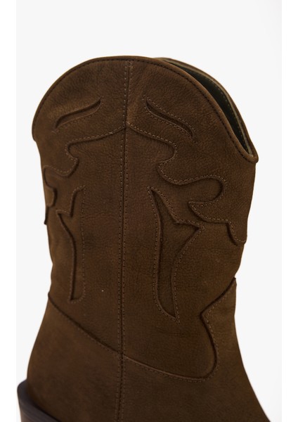 Kadın Western Bot – Hakiki Süet Deri Kovboy Topuklu Bot fırsatları