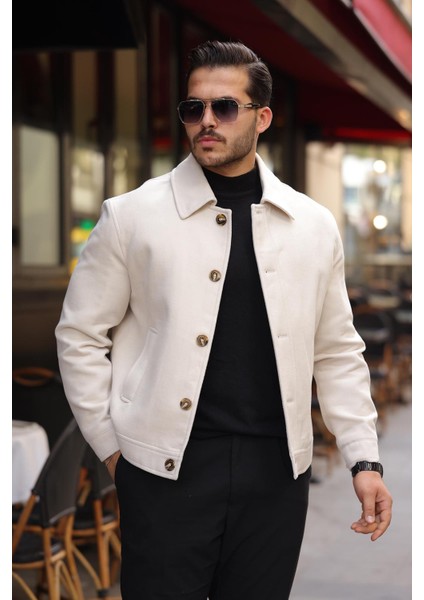 Kaşe Kumaş Düğmeli Ceket modelleri