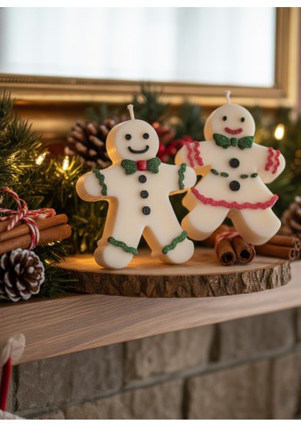Gingerbread 2'li Renkli Yılbaşı Mumu fırsatları