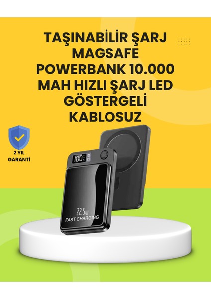 Manyetik ve Hızlı Kablosuz Şarj Güç Bankası Powerbank