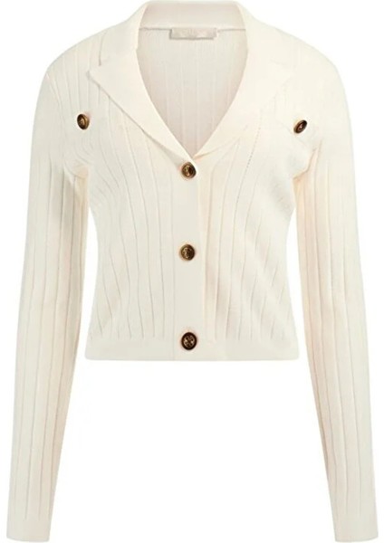 Beyaz Kadın Hırka Felicit Kadın Triko Hırka