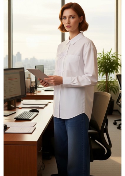 Kadın Için Relaxed Kesim Uzun Kollu Biye Detaylı Dokuma Gömlek ve Konforu Fonksiyonel Spor modelleri