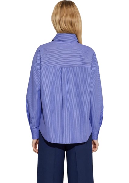 Kadın Çizgili Fular Yaka Gömlek Fonksiyonel Dayanıklı Kaliteli Konforlu Estetik Premium Şık indirimleri