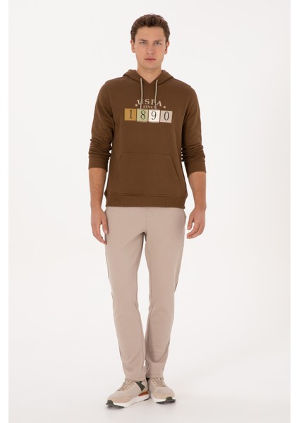 Erkek Koyu Bej Eşofman Altı 50309998-VR088