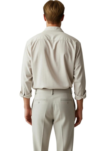 Erkek Müslin Dokuma Oversize Fit Gömlek Yaka Uzun Kollu Gömlek Gündelik Konfor ve Şık Stil modelleri
