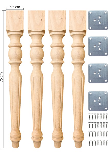 Masa Ayağı - Ahşap Masa Ayağı - Mutfak Masa Ayağı - Çalışma Masa Ayağı