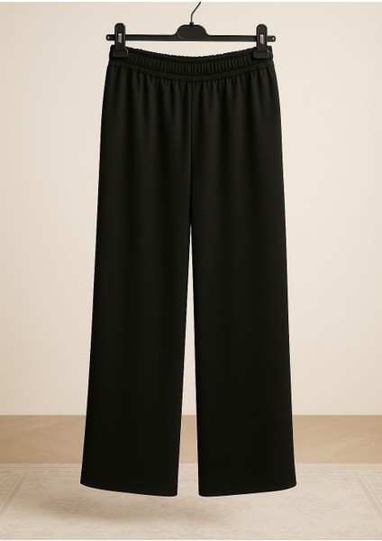 Gümüş collection, geniş paça,Oysho kumaş Pantolon, renk siyah