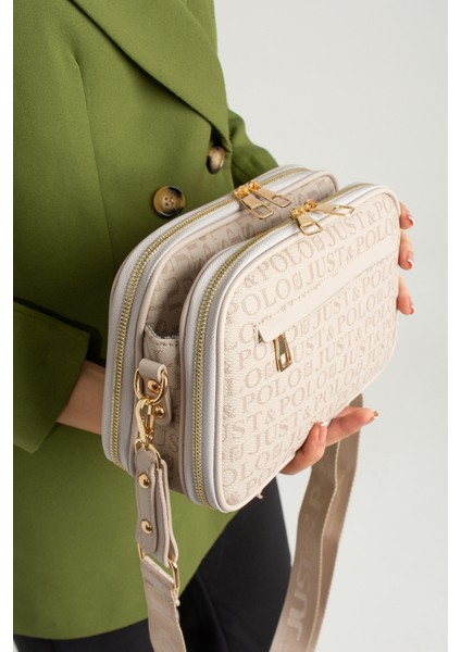 Orijinal Just Polo Collection 5 Bölmeli Lüks Yumuşak Deri Ayarlanabilir Çapraz Askılı Omuz Çantası indirimleri