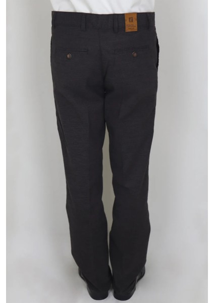 Fistan Store Erkek Kahverengi Rahat Kalıp Yandan Cep Boru Paça Battal Kışlık Keten Pantolon fırsatları