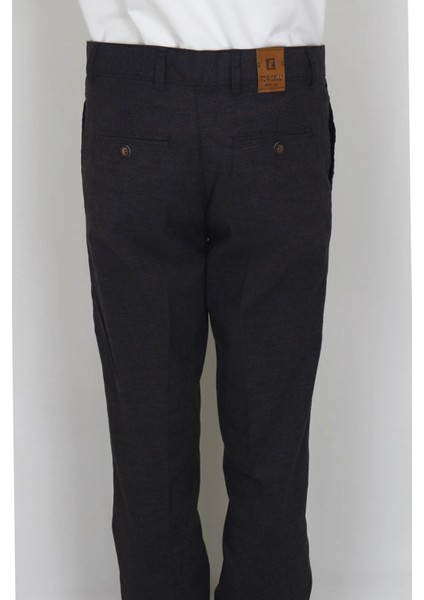 Fistan Store Erkek Kahverengi Rahat Kalıp Yandan Cep Boru Paça Battal Kışlık Keten Pantolon indirimleri