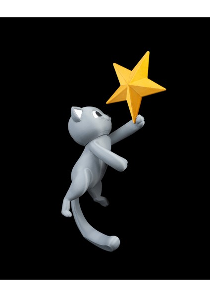 Yıldızlı Kedi Yılbaşı Ağacı Süsü ( Tepe Süsü ) fırsatları