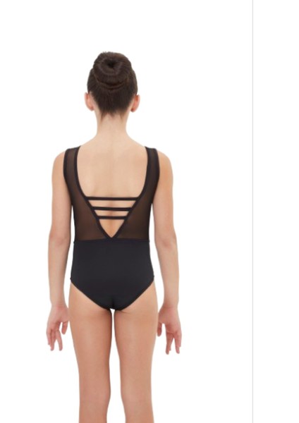 Bale Jimnastik Dans Mayosu Siyah Arkası Açık Mayo Gösteri Yarışma Yılbaşı Etkinlik