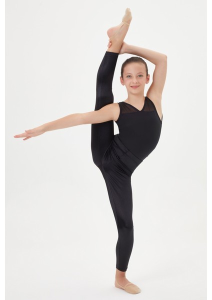 Bale Jimnastik Dans Mayosu Siyah Arkası Açık Mayo Gösteri Yarışma Yılbaşı Etkinlik indirimleri