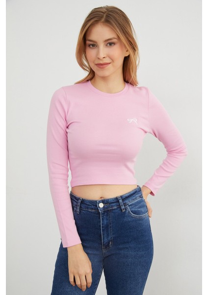 Fiyonk Nakışlı Likralı Crop Body fırsatları