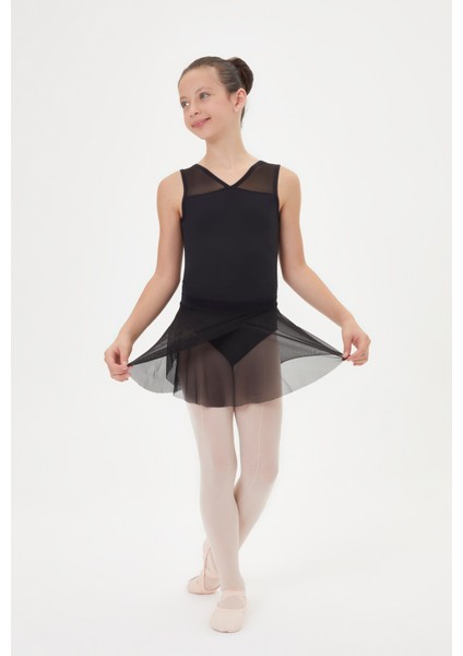 Bale Jimnastik Dans Mayosu Siyah Arkası Açık Mayo Gösteri Yarışma Yılbaşı Etkinlik