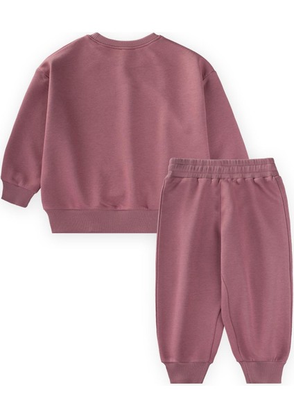 Kiraz Baskılı Sweatshirt Takım 2-10 Yaş Gül Kurusu fiyatları