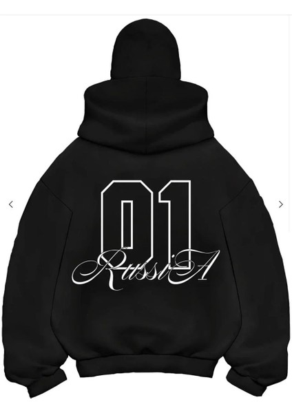 Samuray Ninja Çift Kapşonlu Zıp Fermuarlı Kanguru Çepli Tam Fermuarlı Hoodie Ön ve Arka Baskılı Maske Detaylı Swetshirt - Siyah fiyatları