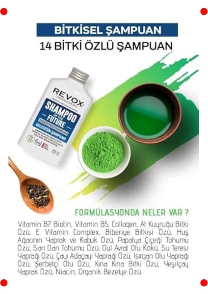 Bitkisel Şampuan & 4 Özel Destek Serumu Seti modelleri