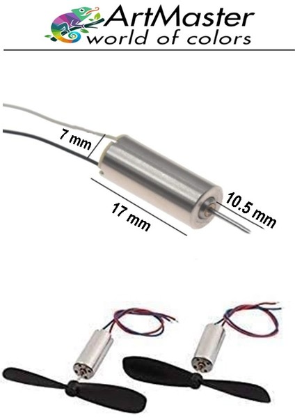 Mini Drone Motor ve Pervanesi 4 Adet Dc Motor Yüksek Hızlı Çekirdeksiz Pervane Kanatı Helikopter Uçak Drone Deney Okul fırsatları