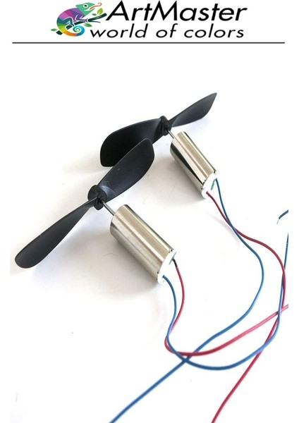 Mini Drone Motor ve Pervanesi 4 Adet Dc Motor Yüksek Hızlı Çekirdeksiz Pervane Kanatı Helikopter Uçak Drone Deney Okul indirimleri