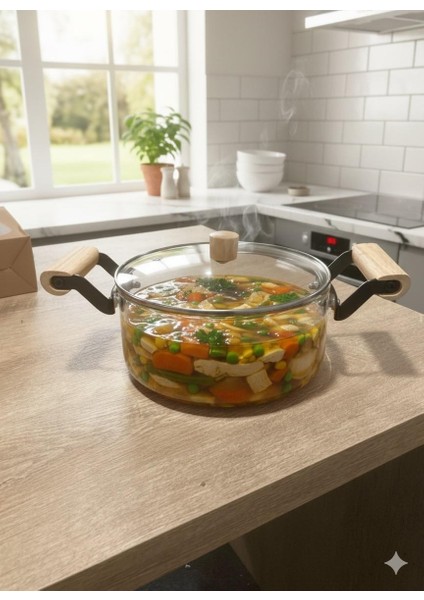 Chef Prime Borosilikat Cam Tencere 2500 ml fiyatları