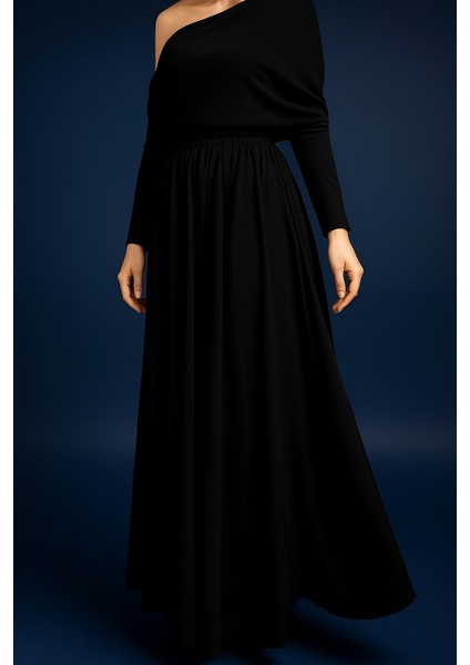 Gümüş collection, kloş etek, büyük beden,Şifon Etek, renk siyah