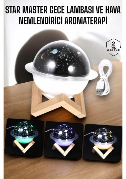 Aromaterapi Hava Nemlendirici Masa ve Gece Lambası