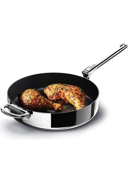 Space 3 Katmanlı Paslanmaz Çelik Seramik Kaplama 28 cm Kızartma Tavası modelleri